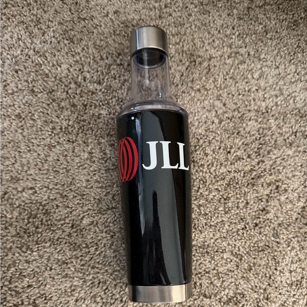 Stainless Steel Black Cocktail Shaker JLL brand logo NWT
